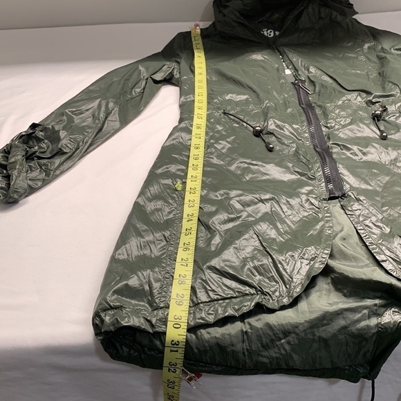 Soia and Kyo Nylon Windbreaker Jacket with Hood Olive Green XS - Picture 13 of 14